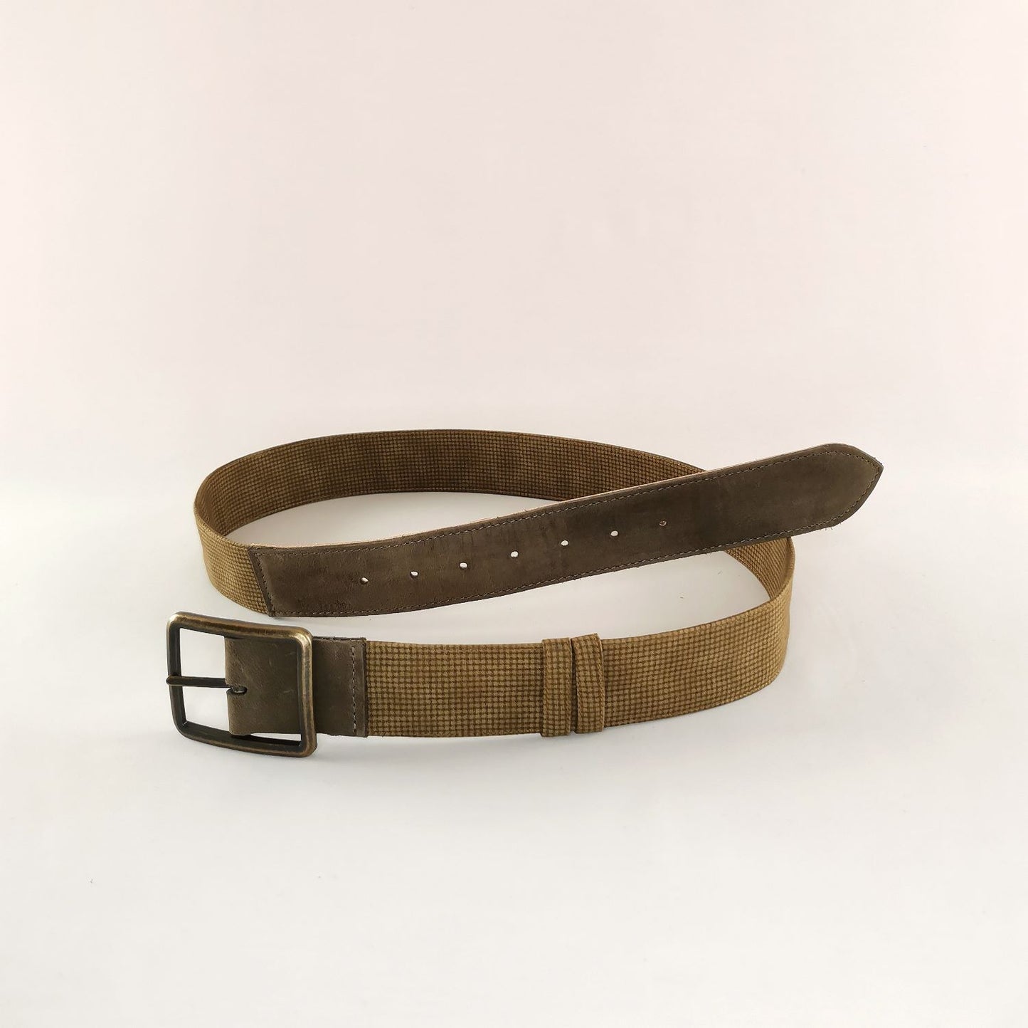 Ceinture en cuir et tissu